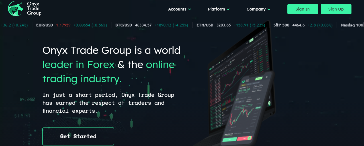 Onyx Trade Group trading platform