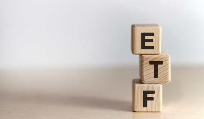 Etf,-,Exchange,Traded,Fund,Text,On,Wooden,Cubes,,On