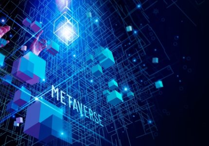 Businessman,Explore,Metaverse,Technology,With,Blockchain,Network,Connecting.,Computer,Generated