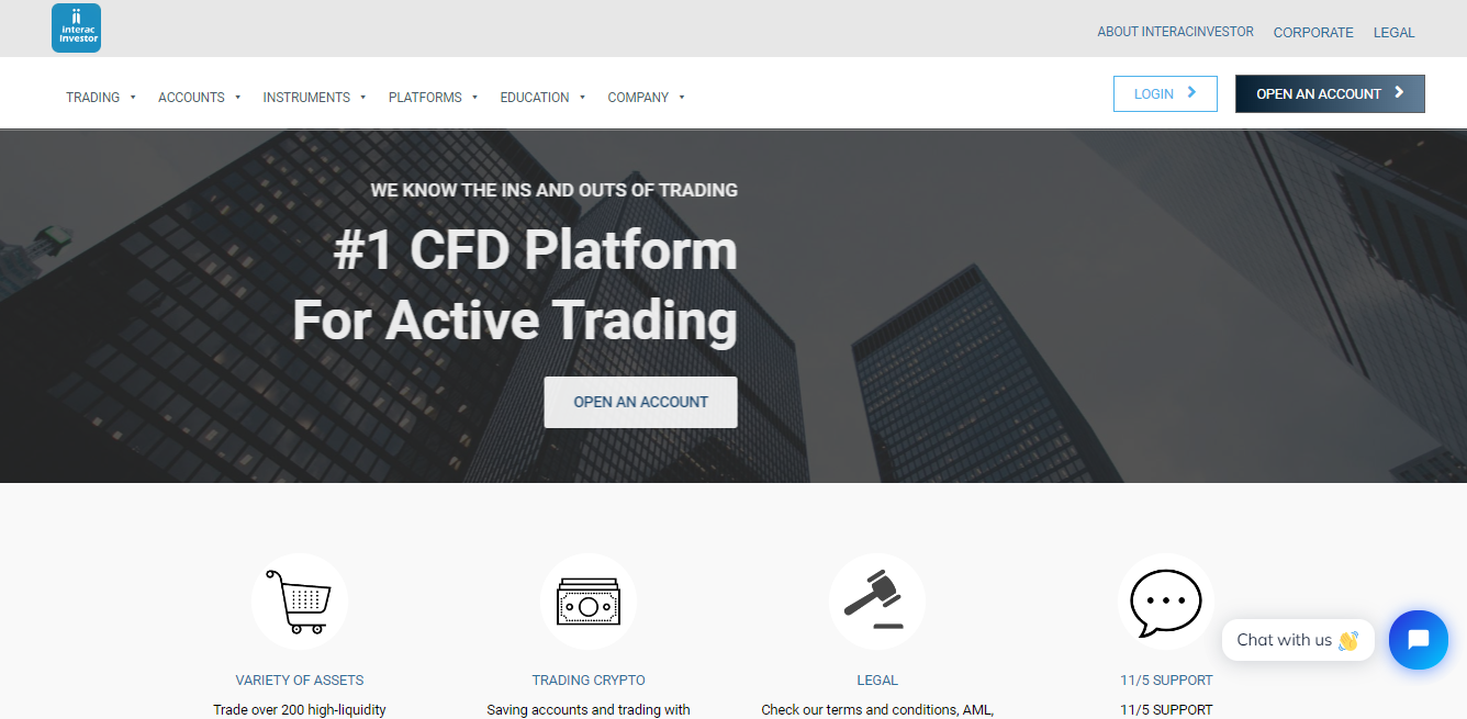 InteracInvestor website